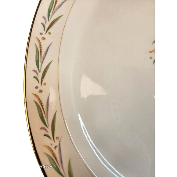 Eggshell Nautilus Autumn Oval Serving Platter Gold Trim 11.5 x 9 inch Fine China - Picture 5 of 9